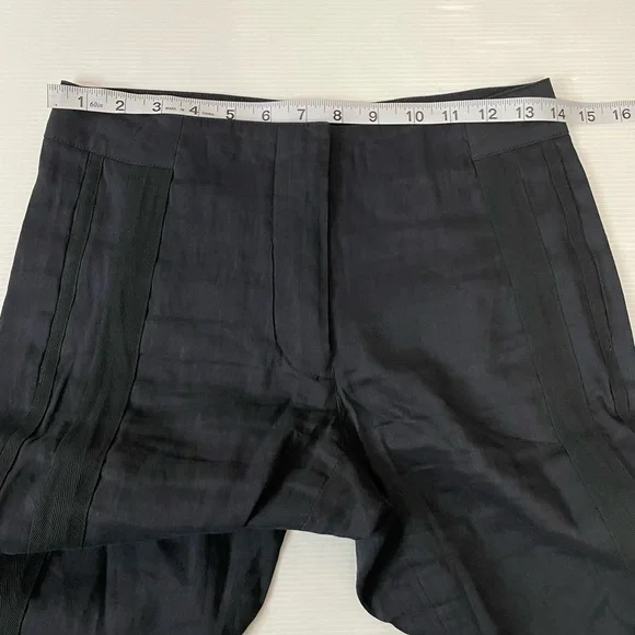 Emporio Armani Navy Trouser Pants With Black Ribbon Stripes Size US 6 FR 38 - Picture 4 of 11